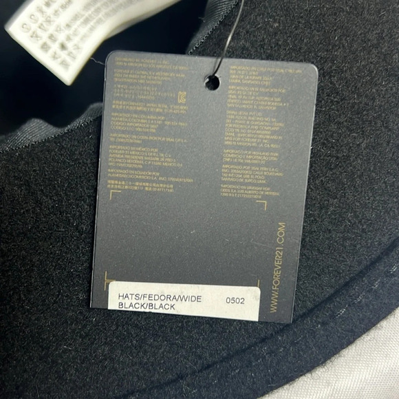 NWT Forever 21 Hat Fedora Felt Size M/L Black - Picture 4 of 8